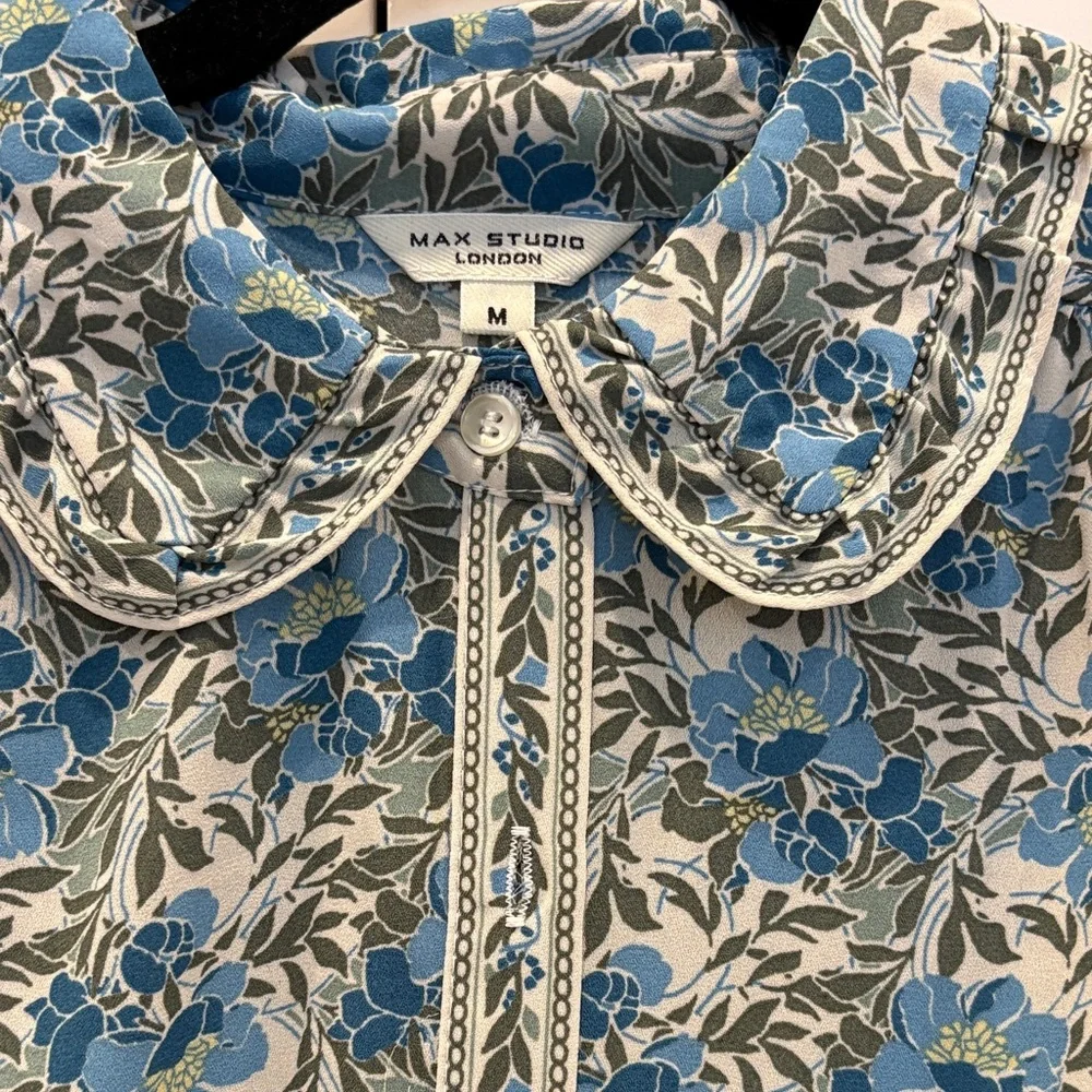 Max studio M Floral Blue Midi Dress - Picture 3 of 6